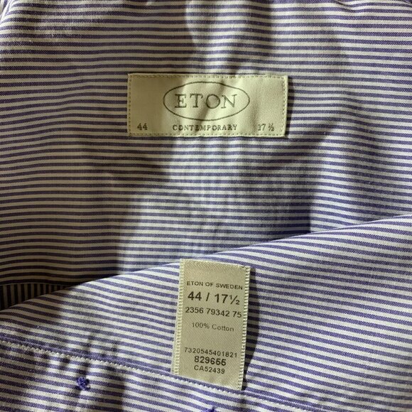 Eton Contemporary Striped Dress Shirt - Picture 7 of 11